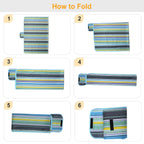 60" x 78" Waterproof Picnic Blanket Handy Mat with Strap Foldable Camping Rug for Camping Hiking Grass Travelling