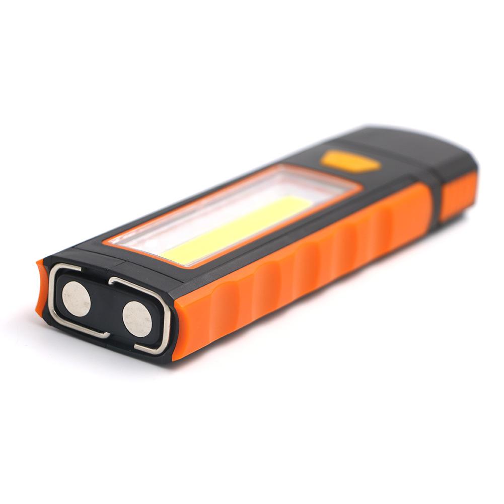 COB LED Work Light Inspection Lamp Flashlight Torch Magnetic Hook Hand Tool Garage Outdoors Camping SportAAA
