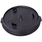ast iron Dutch oven with lid, outdoor camping deep pot, used for camping, cooking, barbecue and leg rest,6 quarts
