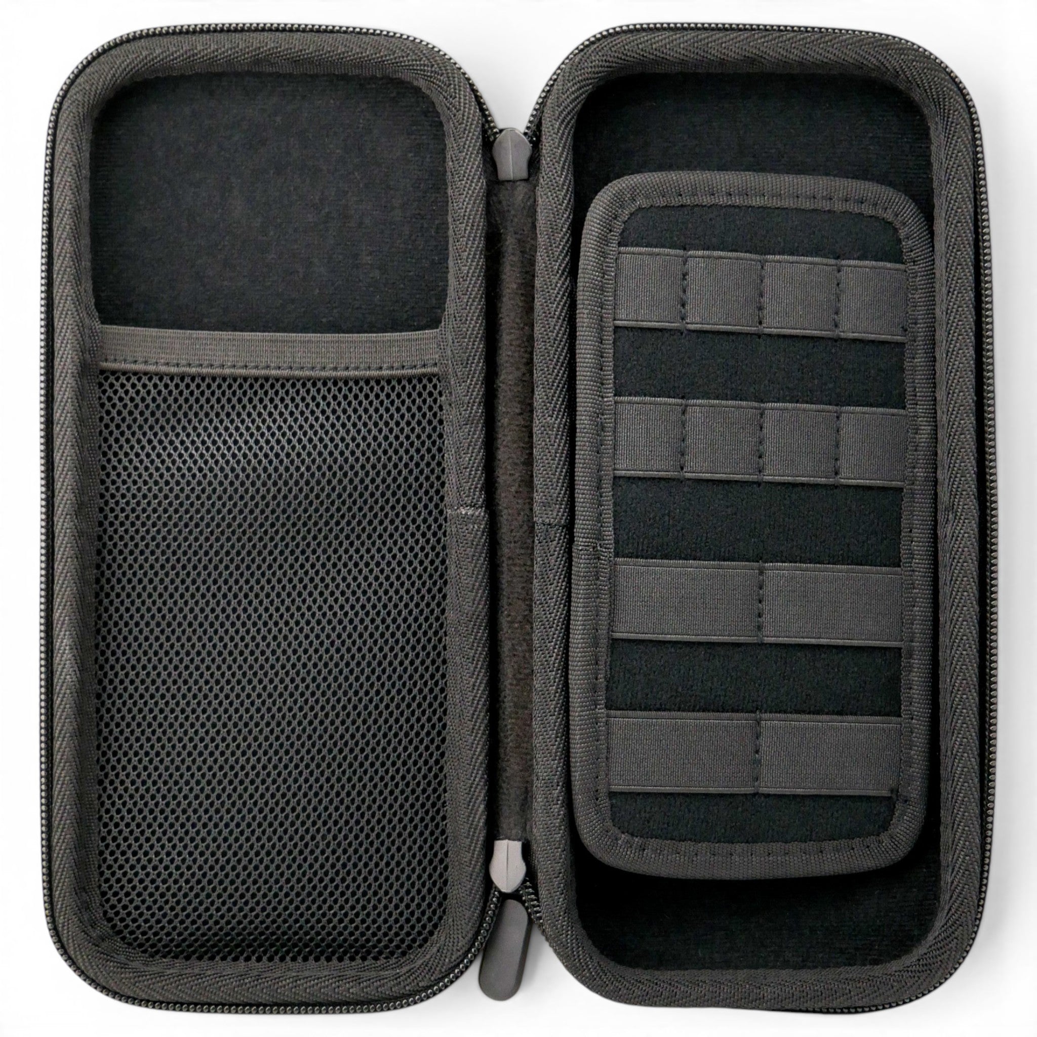 Black/Pink Golf Accessory Case | Zippered Organizer for Ball Markers, Tees, Divot Tools & Glove | Portable Golf Storage Case | Hard Shell Travel Case for Golf Accessories