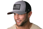 American Flag Trucker Hat  |  Gray-Black USA Tactical Snapback