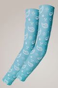 Arm Sun Sleeves UV Protection Aqua Blue
