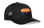 Arizona Flag Trucker Hat  |  Black CA Snapback