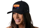 Arizona Flag Trucker Hat  |  Black CA Snapback
