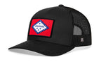 Arkansas Flag Trucker Hat  |  Black Arkansas Flag Snapback