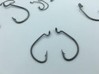 Rompin 20pcs/lot Black Nickel Crank Fishing Hooks High Carbon Steel Worm Sharp Barbed