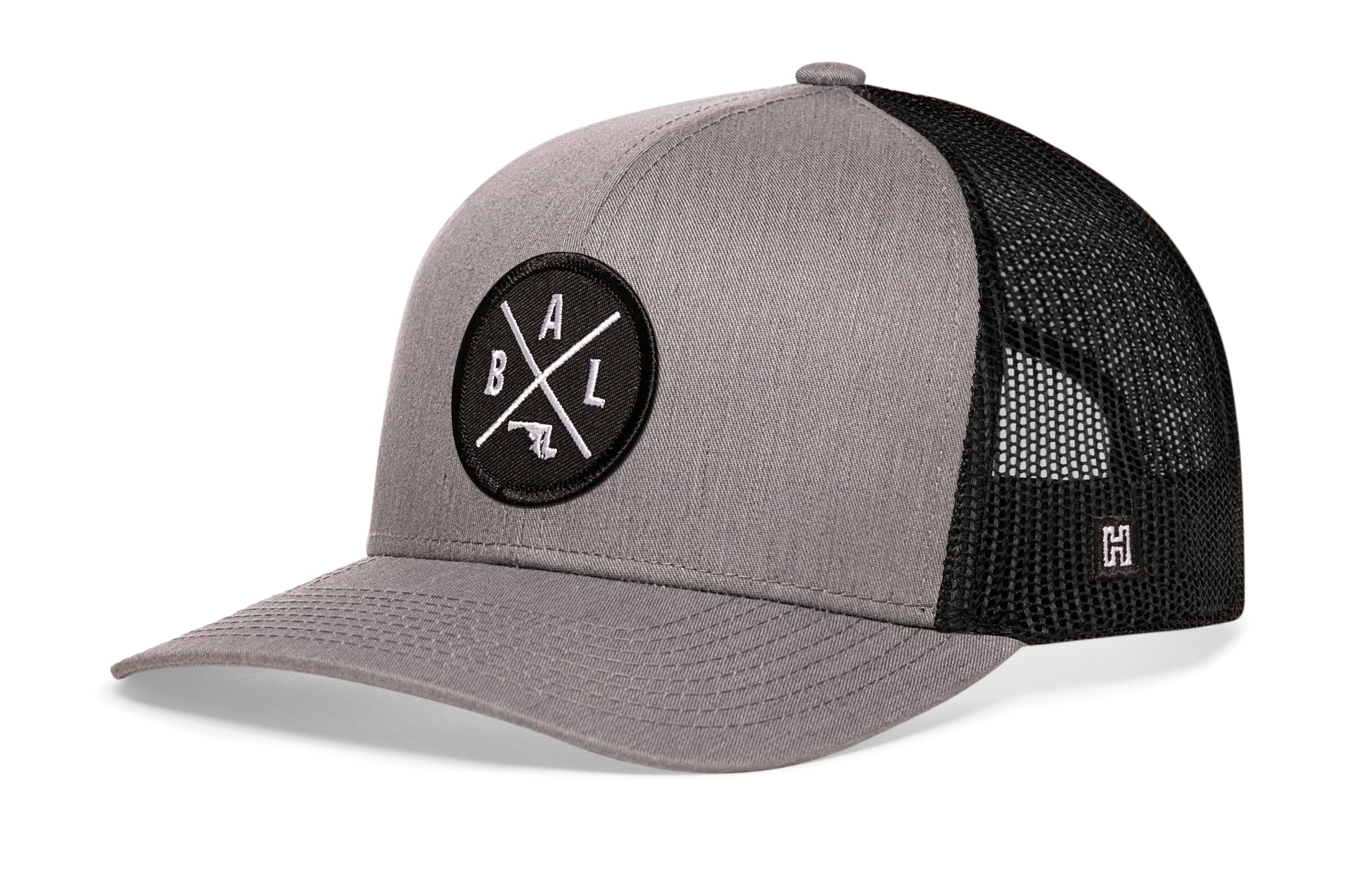 Baltimore Trucker Hat  |  Gray-Black BAL X Snapback