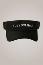 Busy Golfing Black Sport Visor