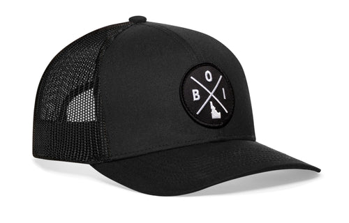 Boise Trucker Hat  |  Black BOI X Snapback