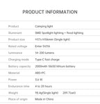 Outdoor Camping Light Portable Night Light Portable Flashlight Tripod Stand Lighting Lighthouse Marquee Tent Atmosphere Light