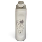Astronaut Walker (White Out) Hydration Bottle | 24oz Insulated Stainless Steel | Flip Straw Lid w/ Handle