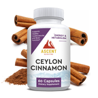 Organic Ceylon Cinnamon, 60 Capsules, 1200 mg