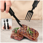 Multifunctional camping tableware stainless steel knife fork spoon, outdoor portable survival eating tools