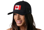 Canada Flag Trucker Hat  |  Black Canadian Snapback