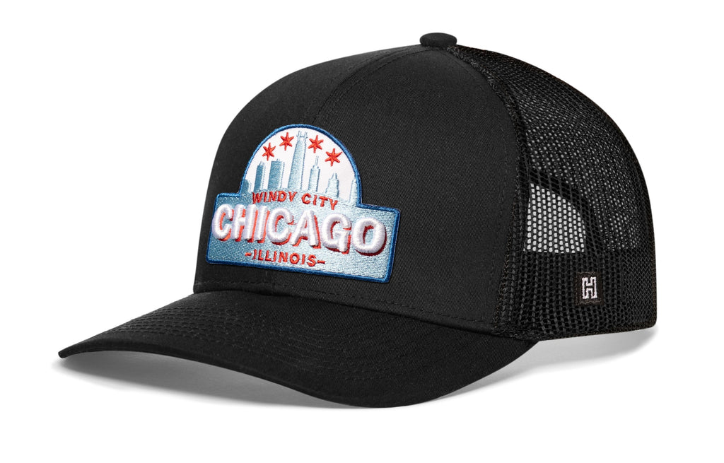 Chicago Windy City Trucker Hat  |  Cityscape Snapback