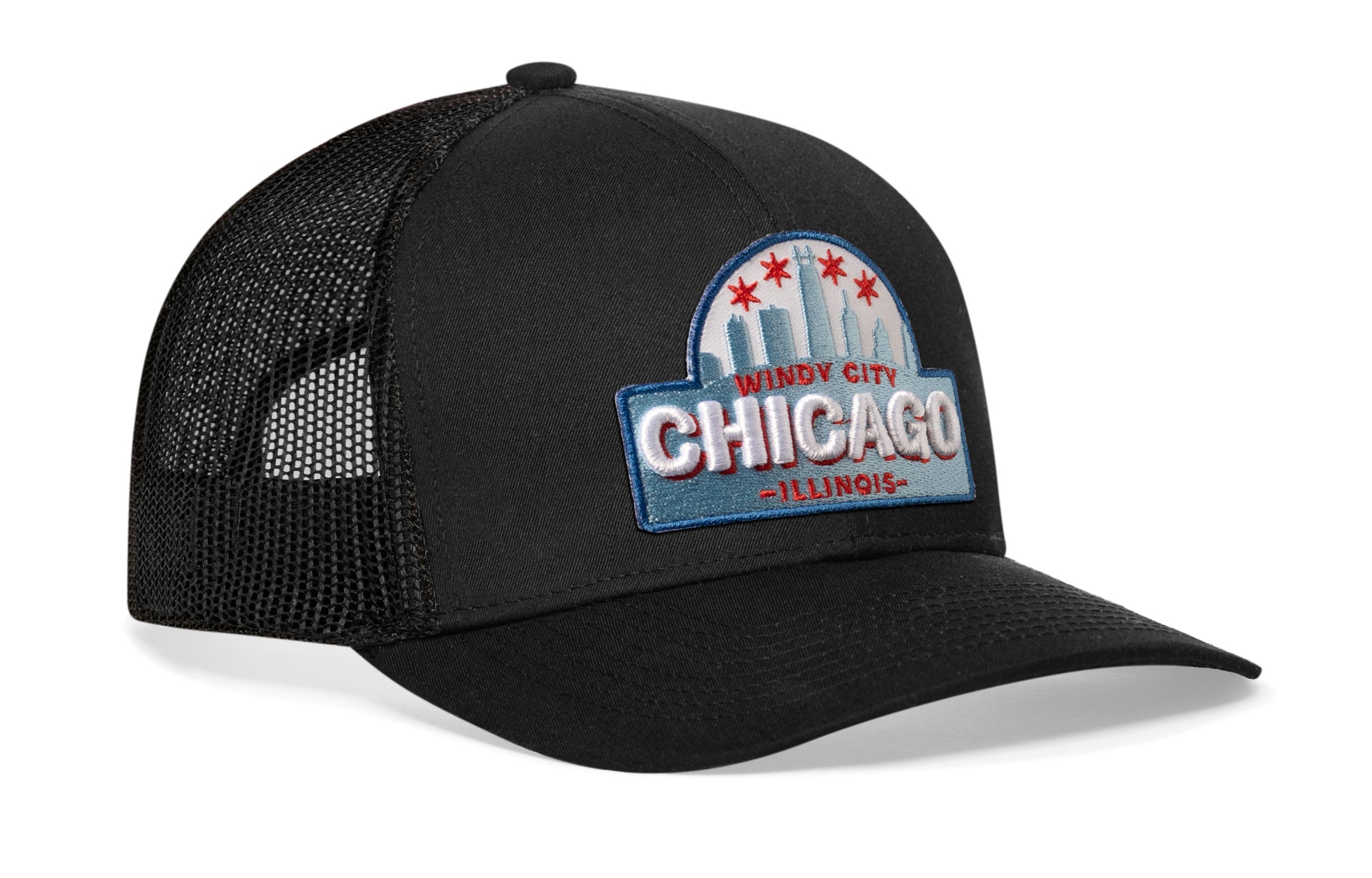 Chicago Windy City Trucker Hat  |  Cityscape Snapback