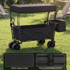 Collapsible Wagon with Removable Canopy and Detachable Storage Bag