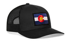 Colorado Flag Trucker Hat  |  Black CO Snapback