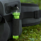Aluminum alloy traction rod – anti-slip rubber, hook line for pulling/knotting, fishing tool with hand & line protection.