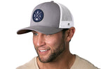 Dallas Trucker Hat  |  Gray-White DAL X Football Snapback