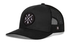 Delaware Trucker Hat  |  Black DEL X Snapback