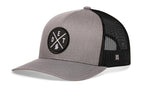 Detroit Trucker Hat  |  Gray-Black DET X Snapback