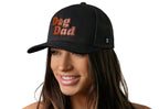 Dog Dad Trucker Hat Leather  |  Black Paw Snapback