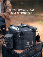 Outdoor Large Capacity Storage Bag 20L Set Pot Cooker Collision Resistant Multifunctional Portable Gas Tank Storage Bag Camping