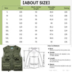 Men’s Summer Tactical Vest: 14-Pocket, Mesh, Ideal for Hiking, Fishing, Photography & Work