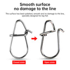 100PCS Stainless Steel Fishing Swivels – Corrosion-resistant for lures/hooks, saltwater/freshwater.