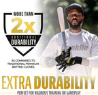 Franklin Infinite Powerstrap Series Adult Batting Gloves - Long Cuff