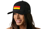 German Flag Trucker Hat  |  Black Germany Snapback