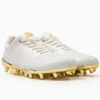 Gold Rush White & Gold Cleats — Quantum Carbon by Phenom Elite
