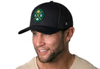 Green Bay Trucker Hat  |  Black GB Cheese X Football Snapback