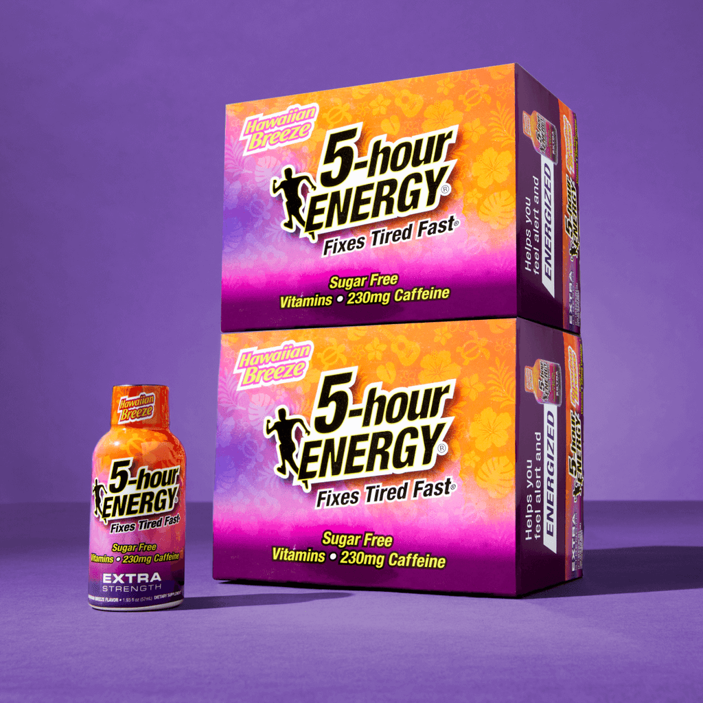 24 Pack 5-hour ENERGY Extra Strength Shots, Hawaiian Breeze Flavor Flavor, 1.93 Fl Oz