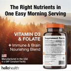 15-in-1 Pre-Probiotics + D3 + Methylfolate capsules - Belly Great