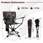 360° Swivel Hunting Chair Portable Foldable