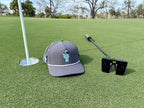 Youth Astronaut Walker Golf Hat | Snapback Cap | Built-in Magnetic Ball Marker Holder + Marker Included | Adjustable Gray | Kids