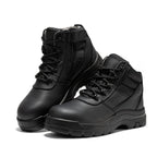 ROCKROOSTER Avalon Black 6 Inch Zip-sided Composite toe Leather Work Boots CP213BK