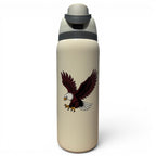 Freedom Flight Hydration Bottle | 32oz Insulated Stainless Steel | Flip Straw Lid w/ Handle | Eagle
