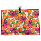 Peach Bellini Golf Towel | 24” x 16” Microfiber Towel | Magnetic Clip & Carabiner | Premium Golf Accessory