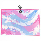 Cotton Candy Clouds Golf Towel | 24” x 16” Microfiber Towel | Magnetic Clip & Carabiner | Premium Golf Accessory