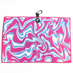 Psychedelic Splash Golf Towel | 24” x 16” Microfiber Towel | Magnetic Clip & Carabiner | Premium Golf Accessory