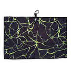 Lightning Strike Golf Towel | 24” x 16” Microfiber Towel | Magnetic Clip & Carabiner | Premium Golf Accessory