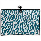 Coral Bloom Golf Towel | 24” x 16” Microfiber Towel | Magnetic Clip & Carabiner | Premium Golf Accessory