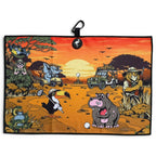 Safari Expedition: Lost Fairway Golf Towel | 24” x 16” Microfiber Towel | Magnetic Clip & Carabiner | Premium Golf Accessory