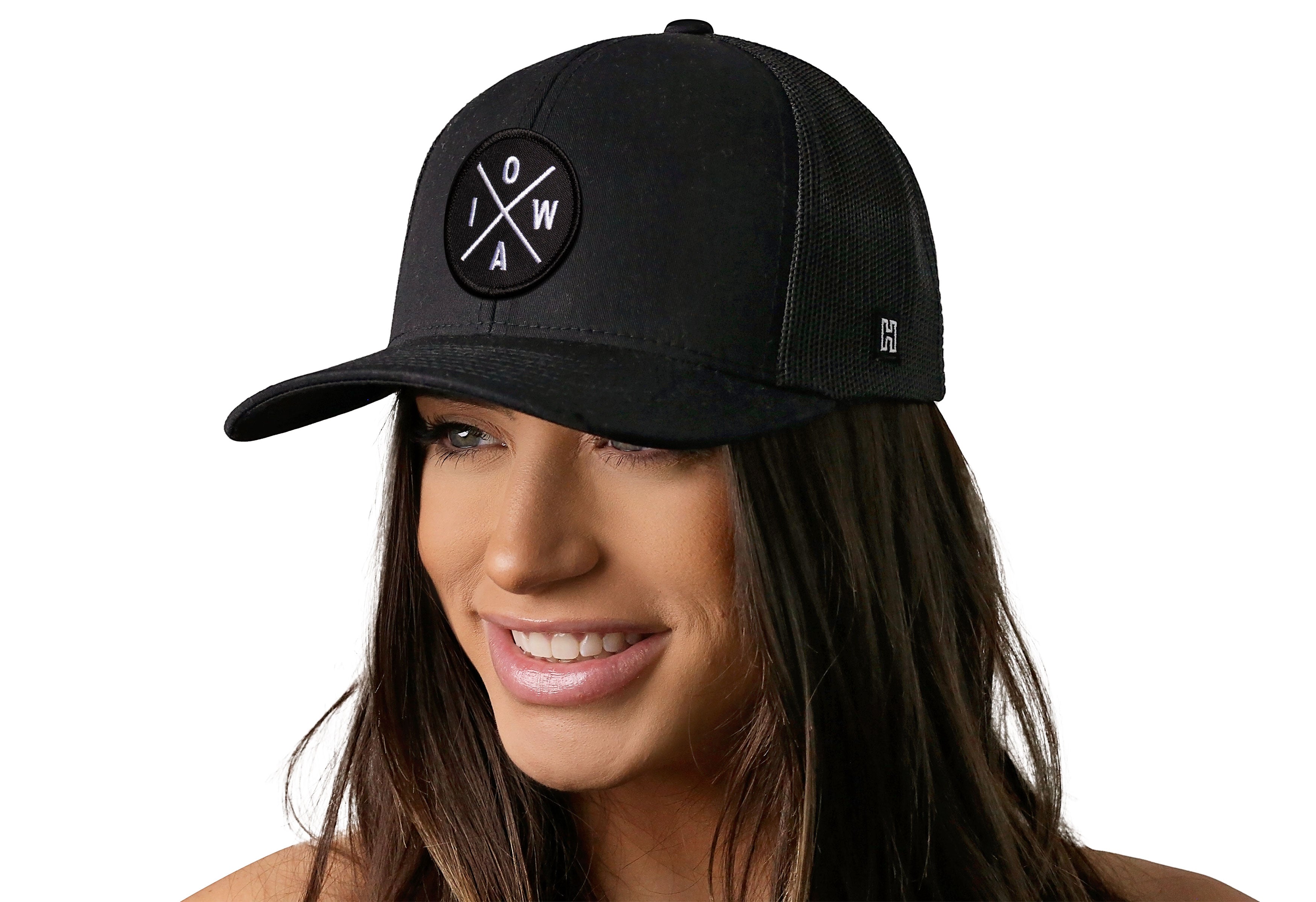 Iowa Trucker Hat  |  Black IOWA X Snapback
