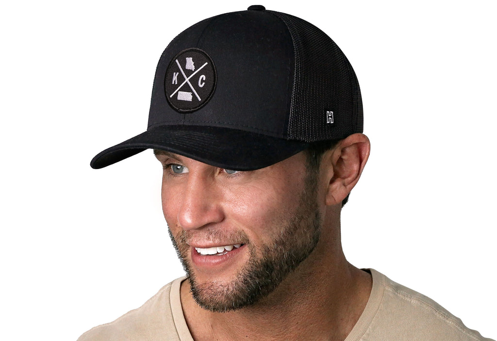 Kansas City Trucker Hat  |  Black KC X Snapback