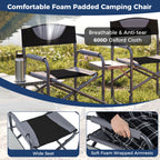 Lightweight Folding Camping Chair with Side Table