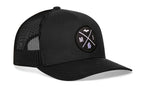 Michigan Trucker Hat  |  Black MI X Snapback
